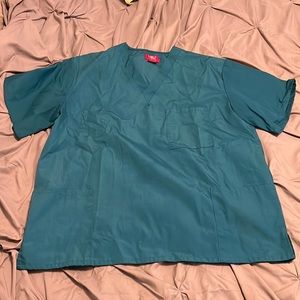 Teal scrub top